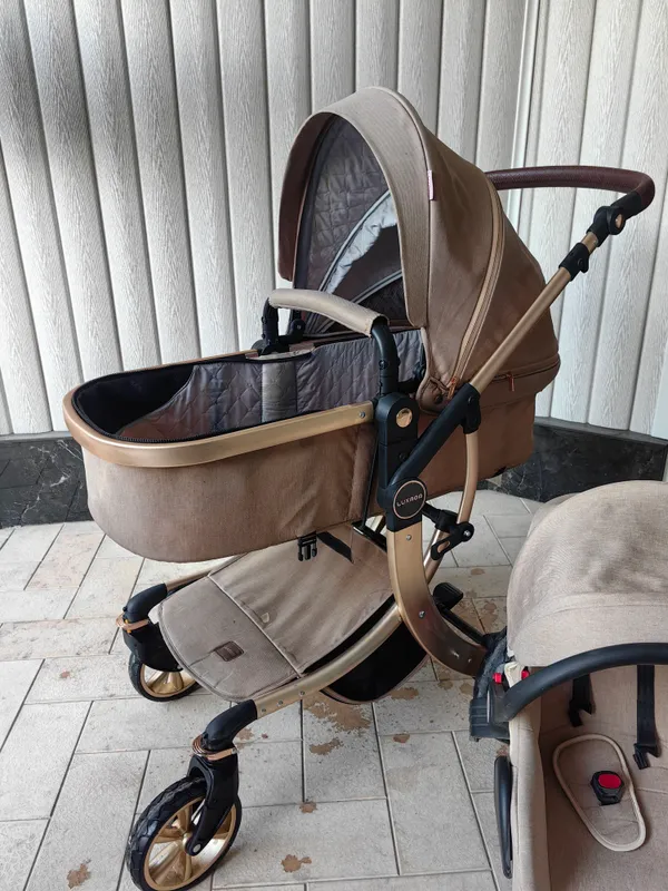 Avtokresloli 2 tasi 1 da Luxmom bolalar aravachasi 3 Avtokresloli 2 tasi 1 da Luxmom bolalar aravachasi 3