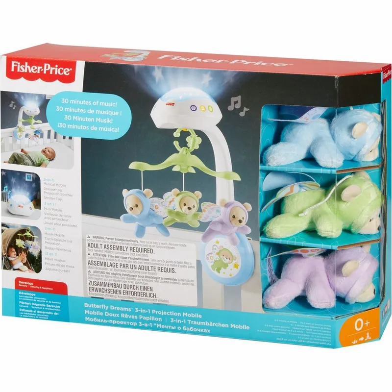 Музыкальный мобиль + ночник Fisher-Price (оригинал)