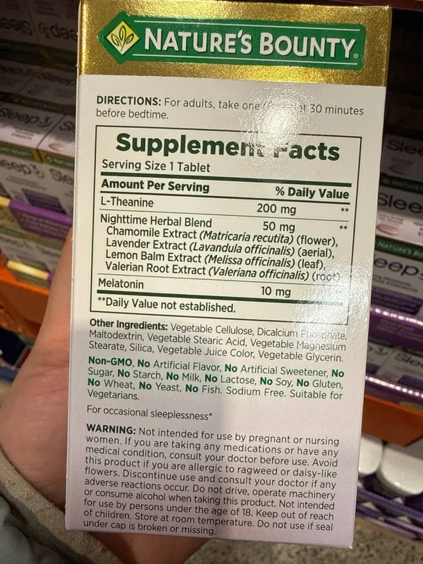 Nature’s Bounty Sleep3 Maximum Strength 10 mg Melatonin 120 таблеток — фото 1