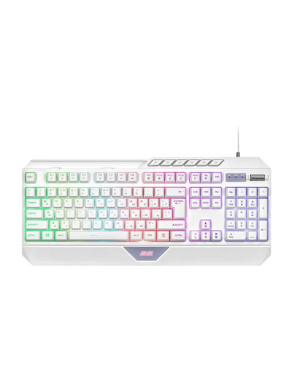 Клавиатура 2E Gaming KG315, RGB, 104 клавиш, пластик ABS, USB 2.0, белый, 2E-KG315UWT — фото 4