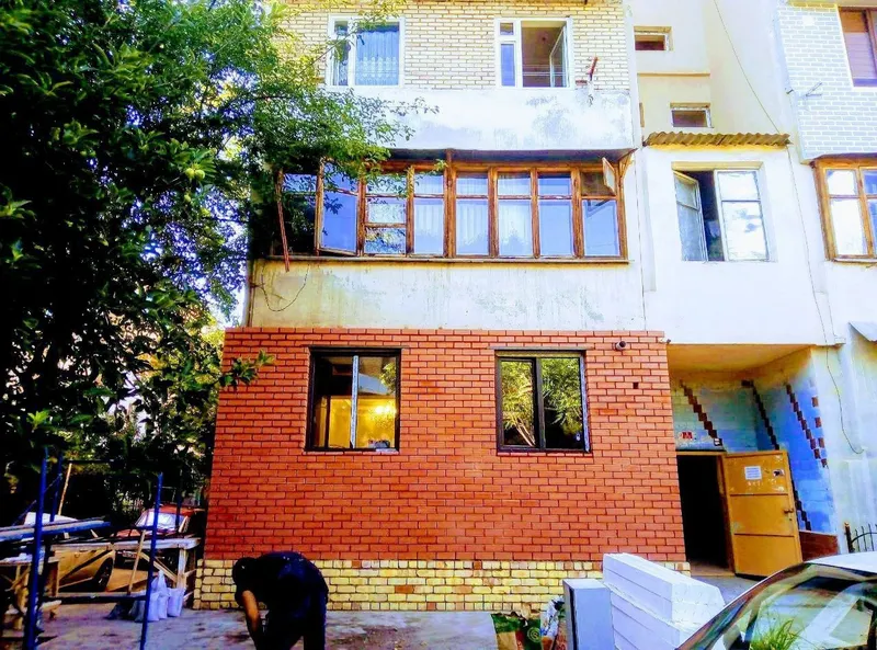 Balkonga g'isht teramiz.Kladka balkon . Керпичная кладка балканов — фото 1