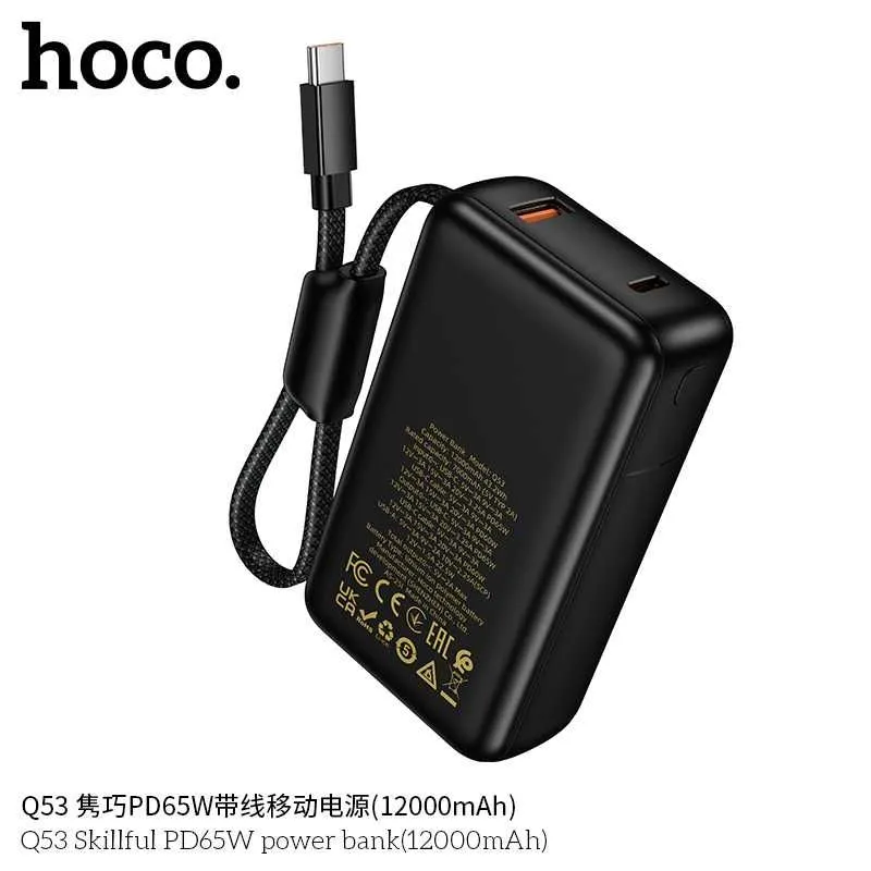 Hoco Q53 PD65W Power Bank 12000mAh For Laptop/ Macbook/ iPhone 16 17 — фото 6