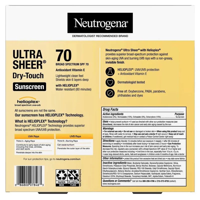 Крем Neutrogena Ultra Sheer Dry-Touch из Америки 1 шт. — фото 1
