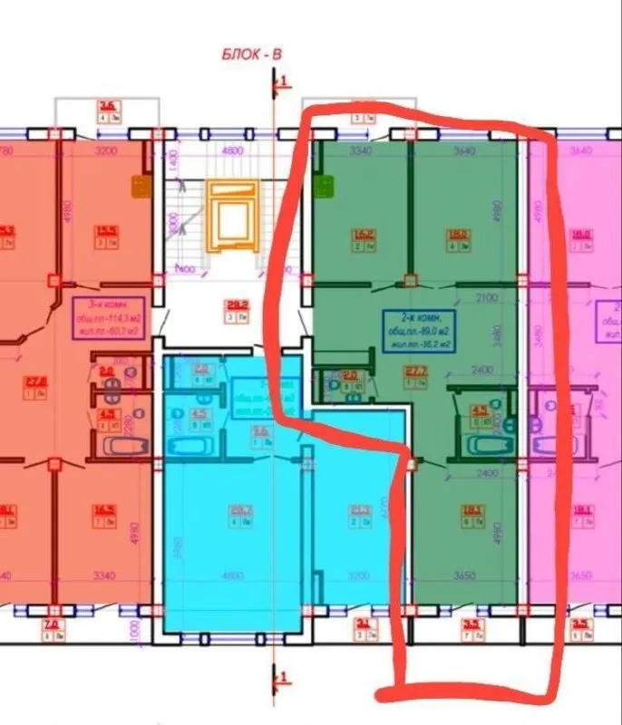 Продаётся 3-комнатная квартира в ЖК «Итальянский квартал» 2