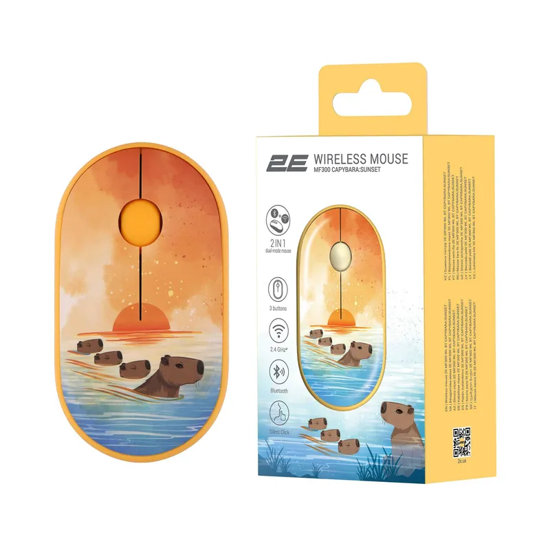 } Mouse 2E MF300 Silent WL BT Capybara:SUNSET 1 } Mouse 2E MF300 Silent WL BT Capybara:SUNSET 1