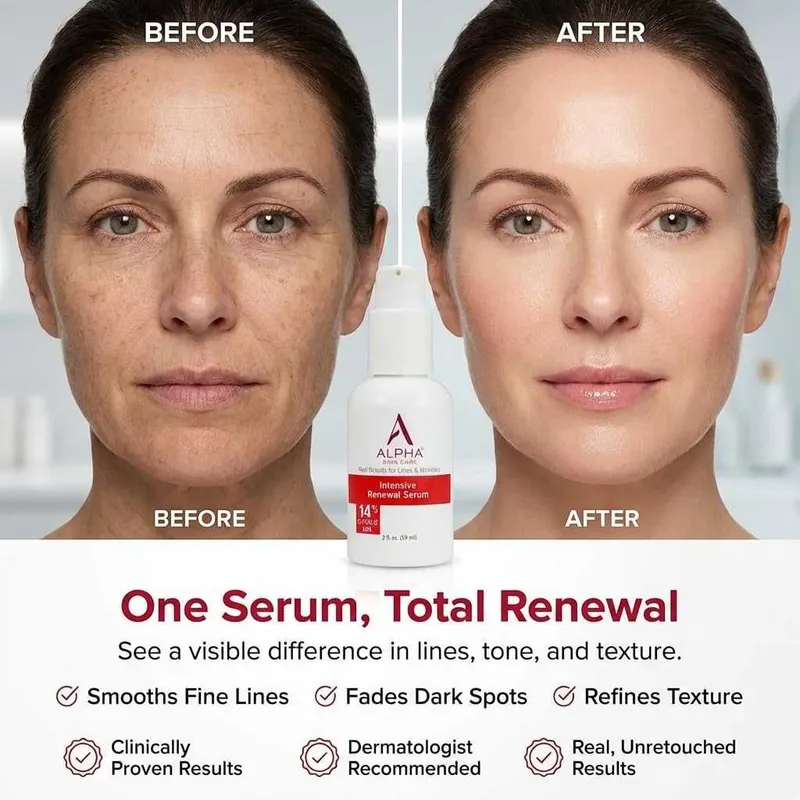 Alpha Skin Care 14% Glycolic AHA Serum 2 Oz anti-aging для лица и шеи