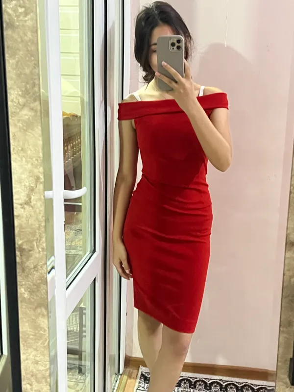 qizil kechki ko‘ylak 5
