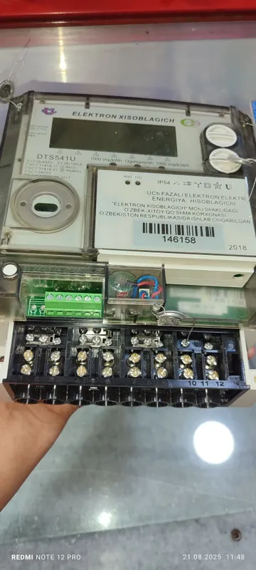 3 fazali Elektron xisoblagiz. Ishlatingan bu kontrol shotchik