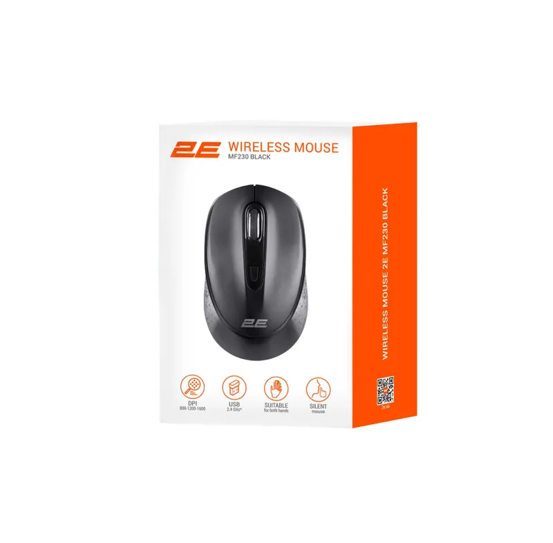 Wireless Mouse 2E MF230 Silent Black