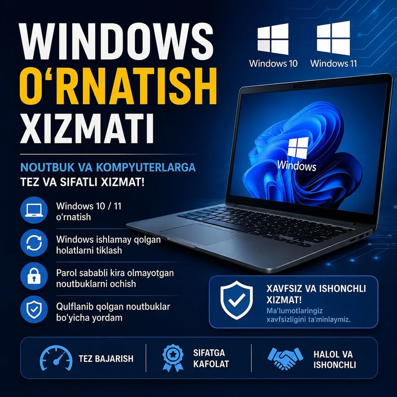 Windows o'rnatish xizmati Windows o'rnatish xizmati
