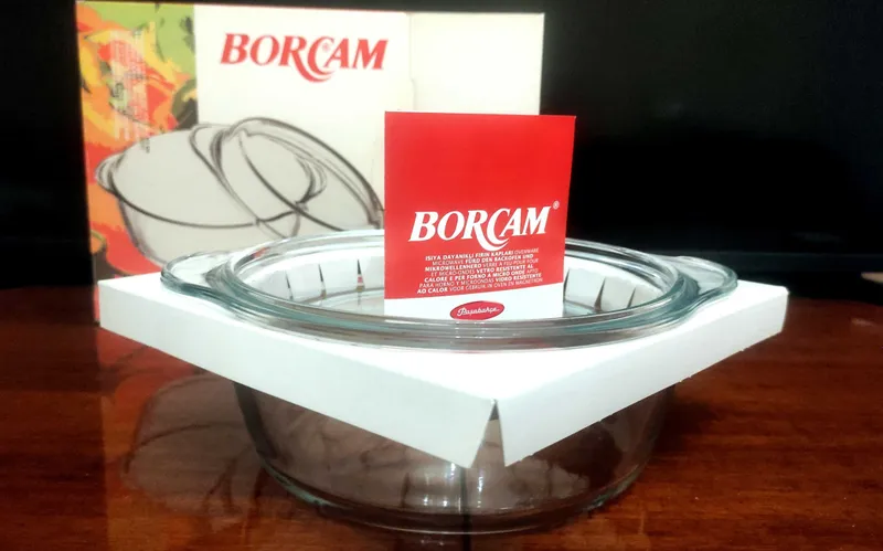Стеклянная кастрюля Pasabahce "Borcam" 1 Стеклянная кастрюля Pasabahce "Borcam" 1