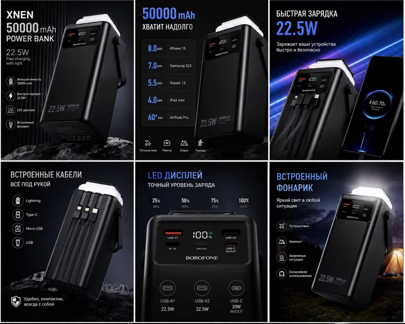 Power Bank с функцией быстрой зарядки 1