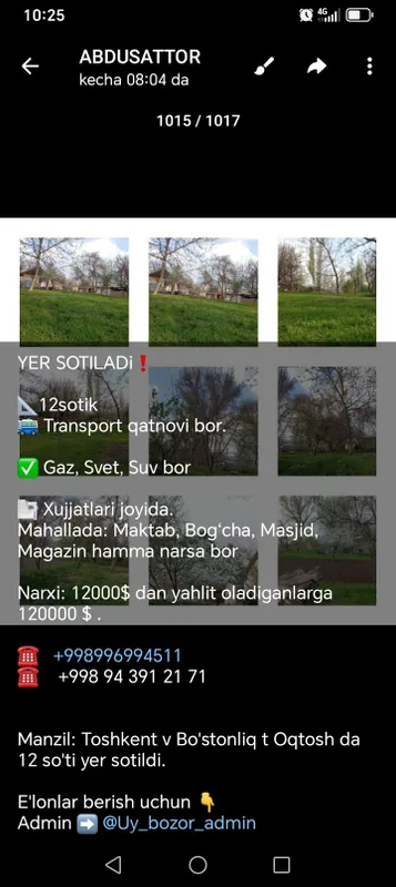 yr Sotiladi 4.5 ustidan 3ta