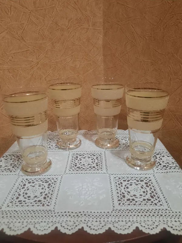 Винтаж. Красивые бокалы на ножке. Чехословакия. Богемия. Оригинальный