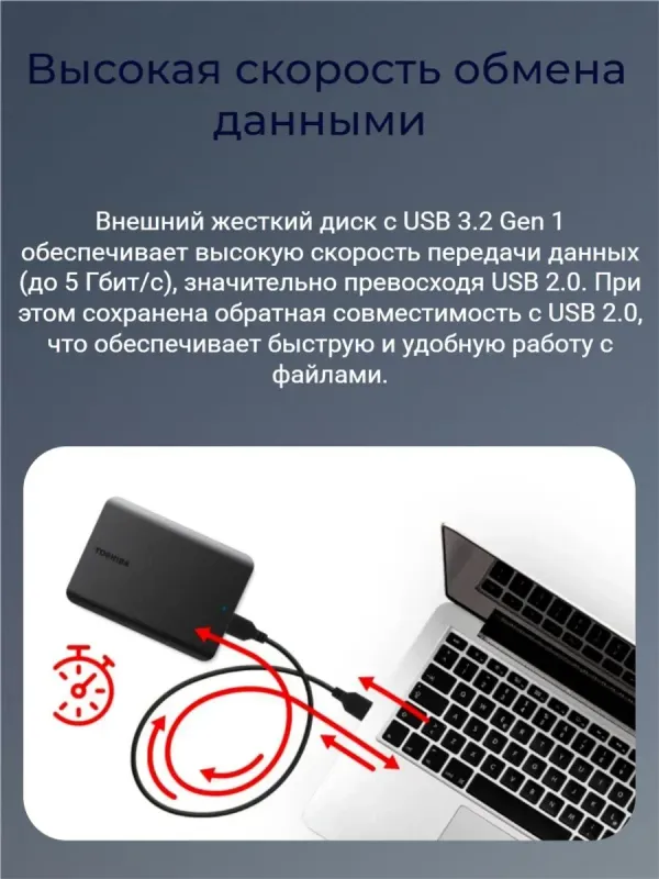 Внешний HDD Toshiba "Canvio Basics", 2ТБ 3 Внешний HDD Toshiba "Canvio Basics", 2ТБ 3