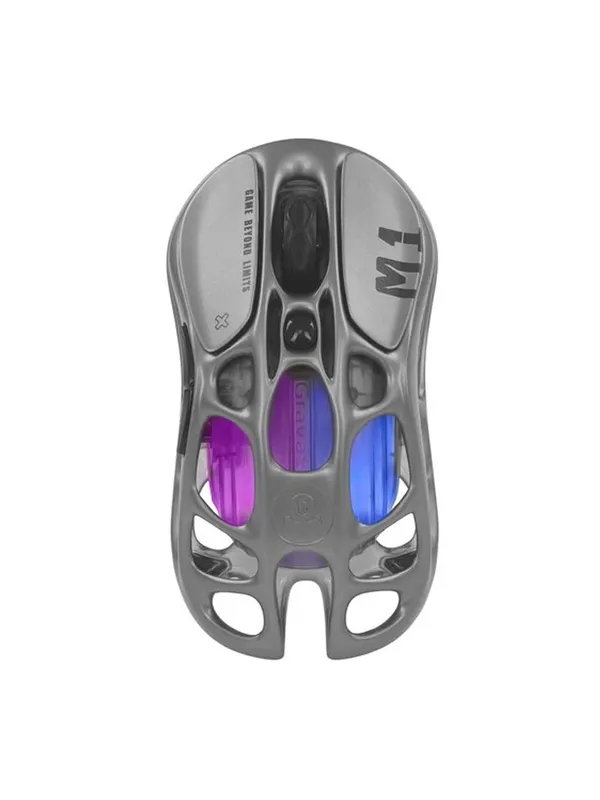 Игровая беспроводная мышь GravaStar Mercury M1 Pro, BT/WL/USB-A, RGB, Gunmetal Gray — фото 5
