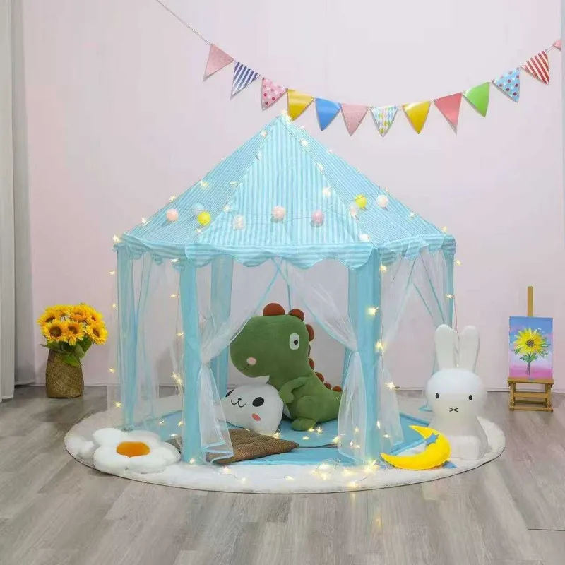 Детский игровой домик 140x100x135 см, голубой Детский игровой домик 140x100x135 см, голубой