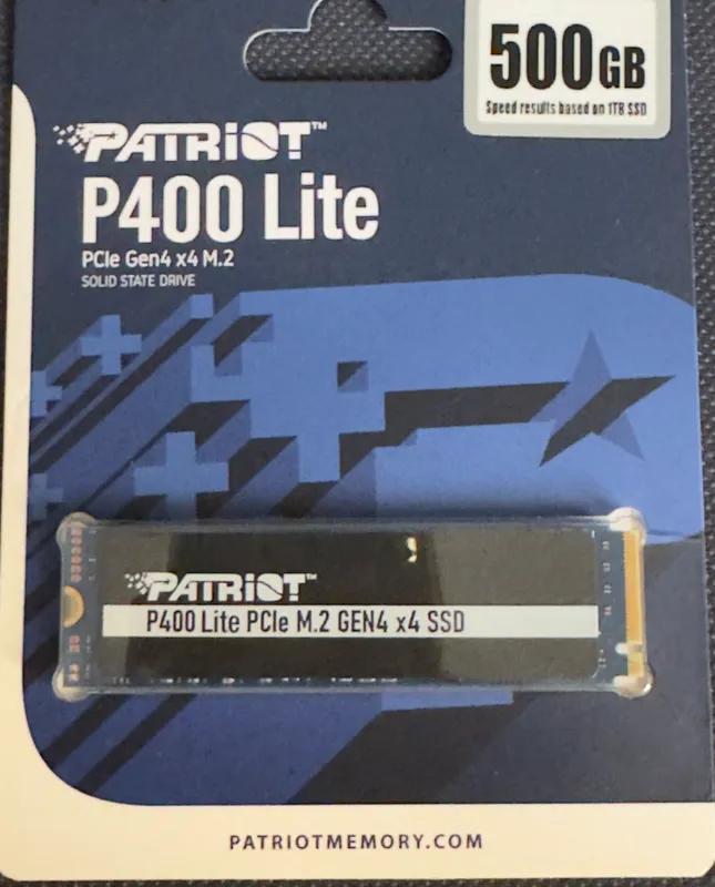 SSD M2 NVme Patriot P400 lite 500gb