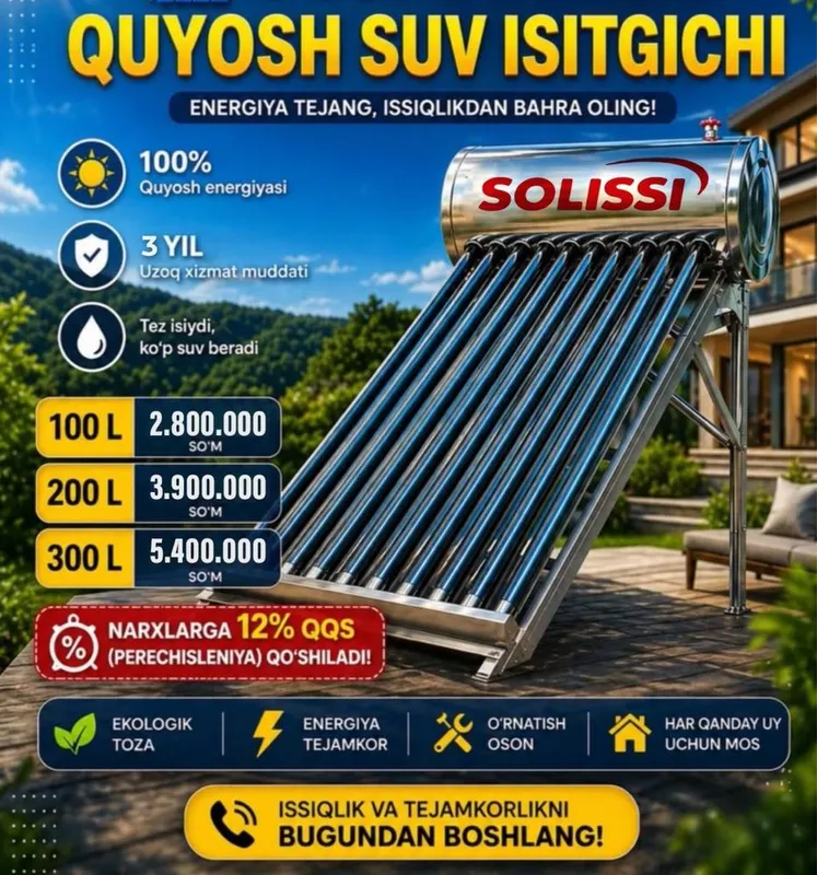quyosh suv istgichlari 1