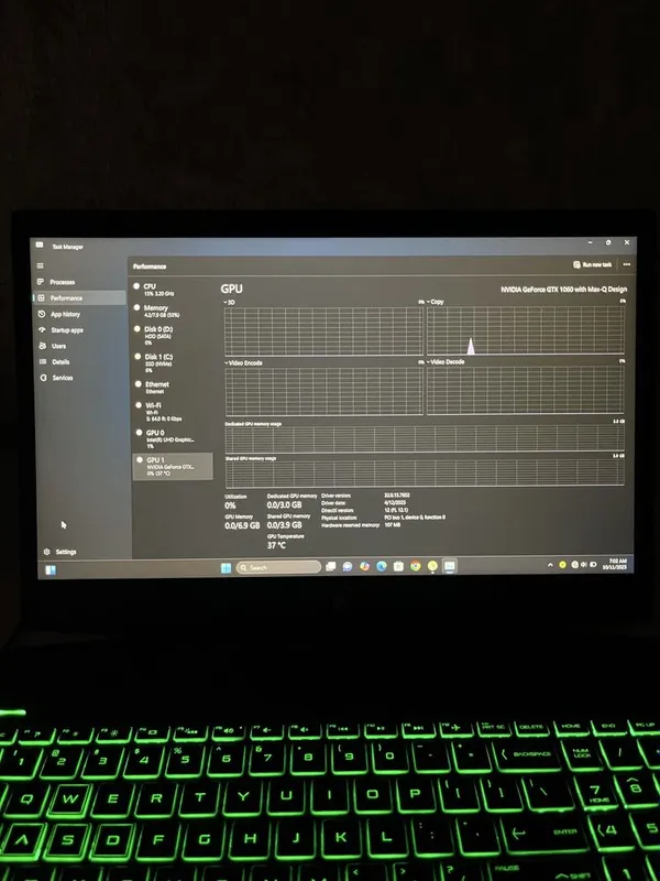 HP Pavilion Gaming 15 GTX1060 + i7-8700 3