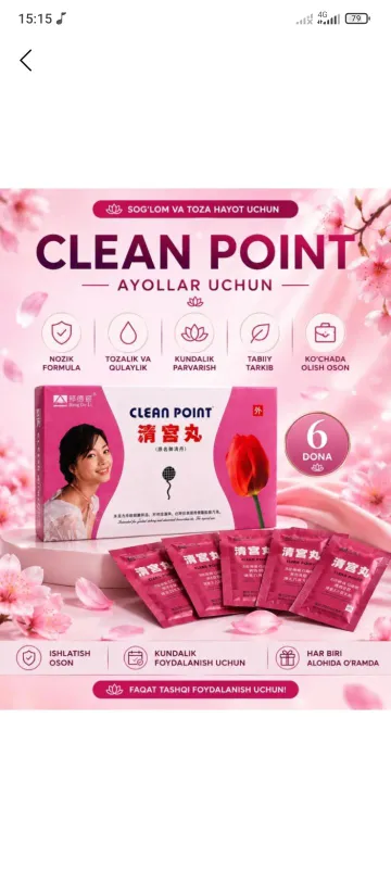 Xitoy tibbiy tamponlari Clean Point, 6 dona