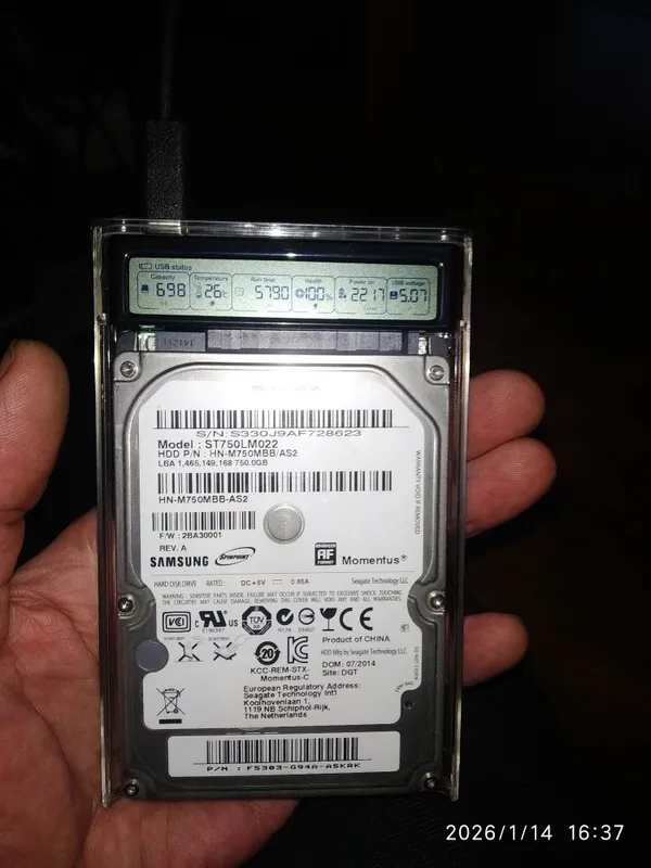 Корпус USB 3.0 для HDD и SSD с цифровым дисплеем 5 Корпус USB 3.0 для HDD и SSD с цифровым дисплеем 5