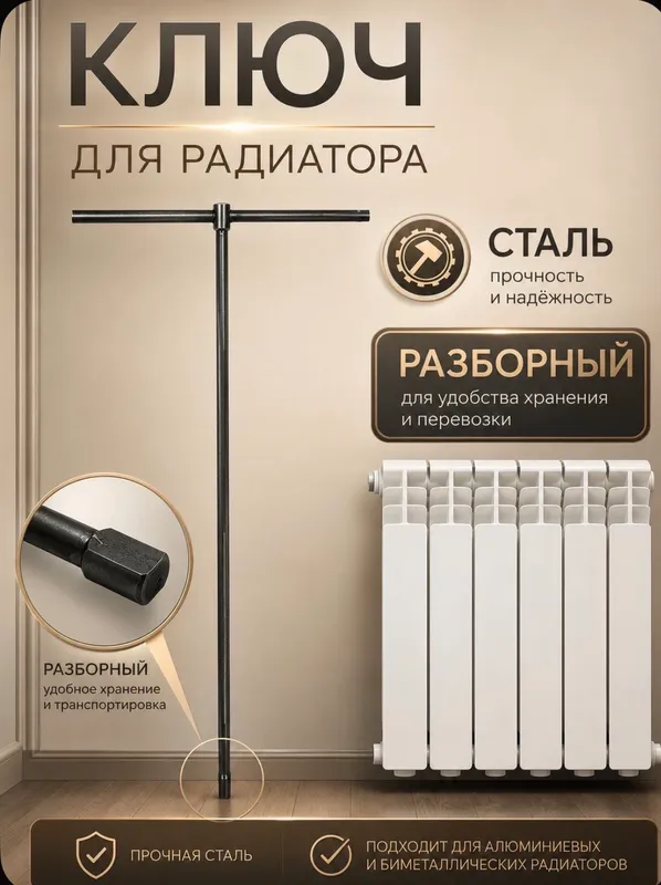 Bimetall radiatorlar uchun kalit 1 Bimetall radiatorlar uchun kalit 1