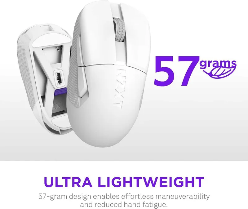 Gaming Mouse - NZXT Lift Elite Wireless Black/White Беспроводная мышка — фото 2