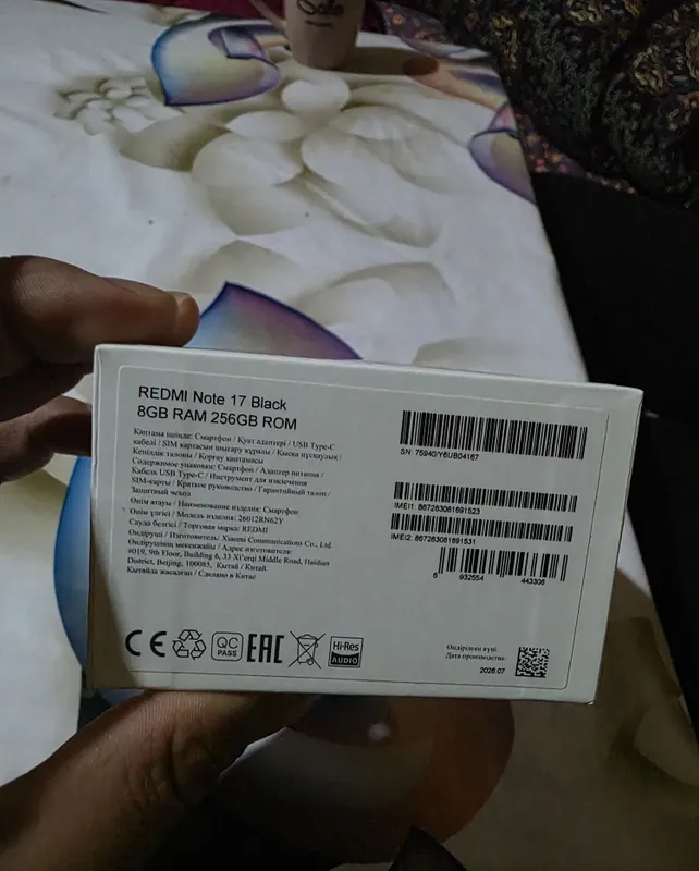 Redmi Note17 256гб yangi karobka 7 Redmi Note17 256гб yangi karobka 7