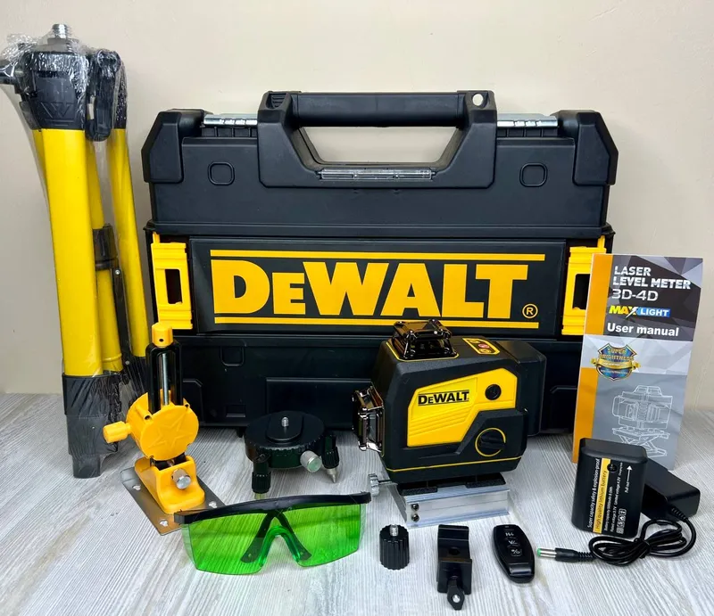 Лазерный уровень Dewalt 4 D Bluetooth +колонка 360 — фото 2