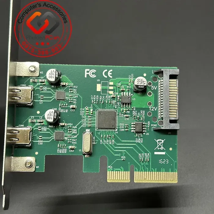 PCi-e Type-C 2-port 10Gbps USB 3.2 Плата 2