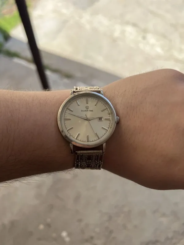 Винтажные серебряные часы Silver Time полностью 925 проба