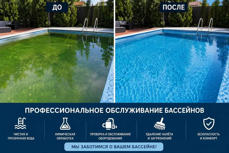 Обслуживание бассейнов — фото 1