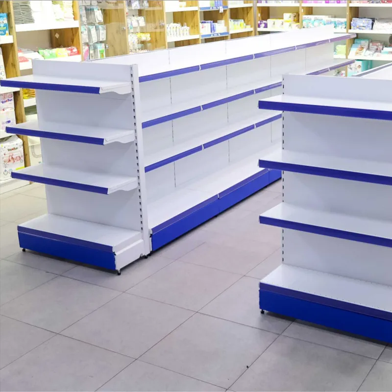 Металлический стеллаж для магазина, железная полка 4