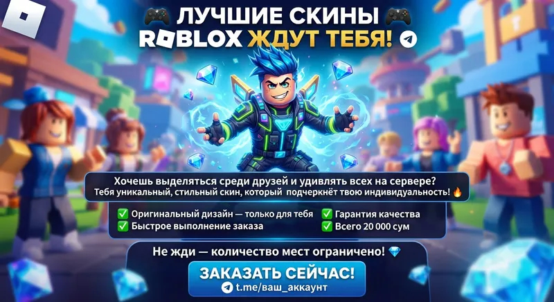 Roblox uchun skinlar tayyorlayman