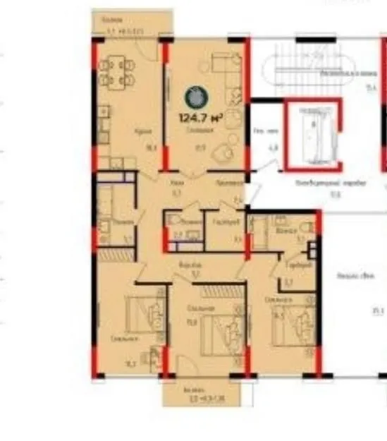 3 xonali kvartira, 125 m2, Mirzo Ulug'bek 10 3 xonali kvartira, 125 m2, Mirzo Ulug'bek 10