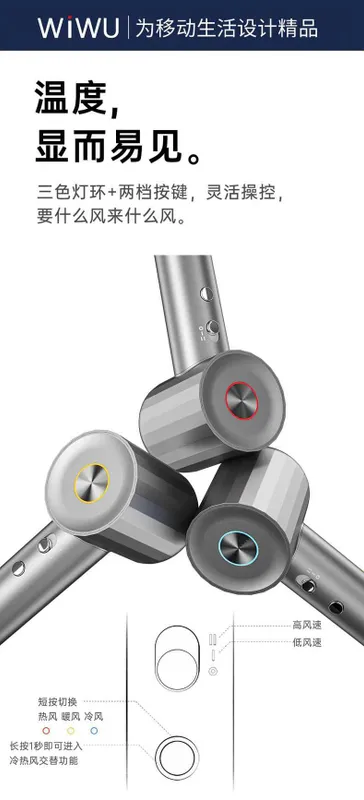 WiWU Wi520 Hypersonic Профессиональные Фен отрицательными ионами Dyson — фото 1