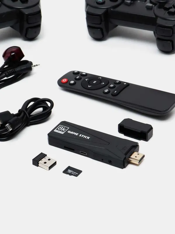 Android TV uchun Game Stick Box o‘yin pristavkasi, 64 GB, Smart TV, o‘yinlar 2