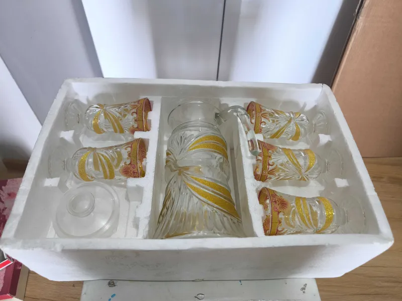 Графин с крышкой и 5 стаканов для воды и сока, в упаковке — фото 3