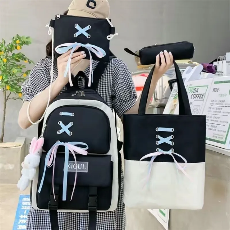 Школьный рюкзак комплект4 в 1 портфель сумка пинал — фото 1