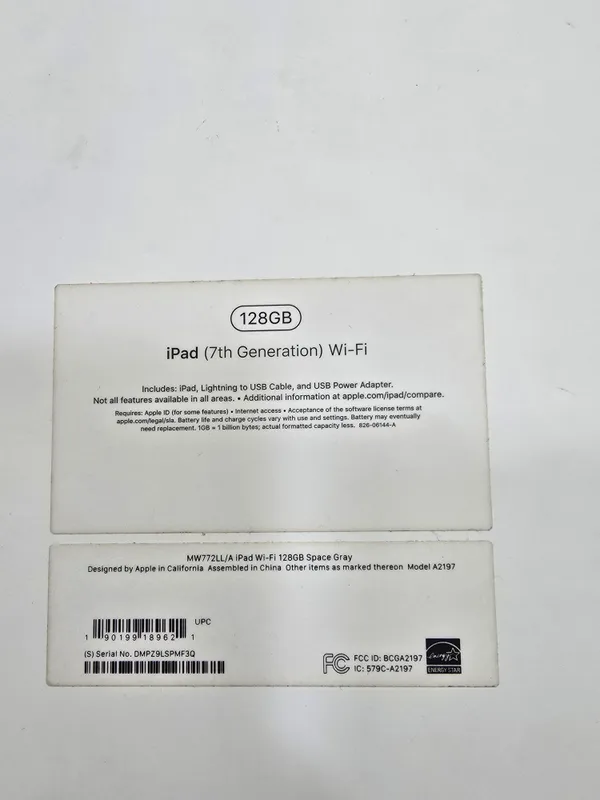 Ipad 7th Generation. Wifi, 128 GB 2