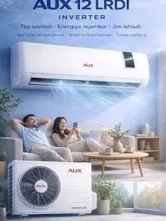 Кондиционер AUX 12JLR INVERTER с д\п электрическом теном доставка есть — фото 2