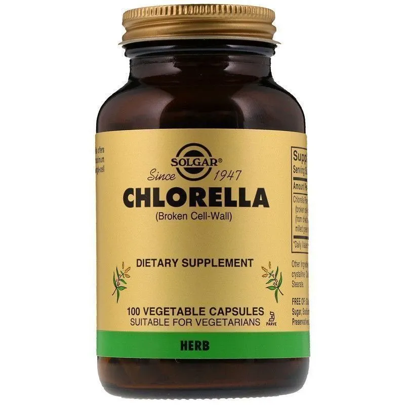 Хлорелла Solgar Chlorella. 100 растительных капсул. — фото 2