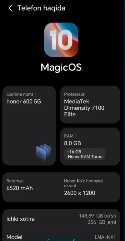 Срочно honor 600 life сотилади. Холати идеал 1