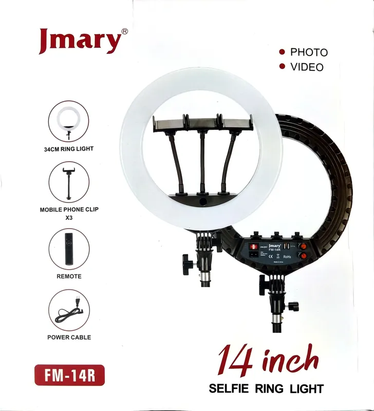 Jmary FM-14R 14" селфи-кольцевая лампа (набор для блогера) 1 Jmary FM-14R 14" селфи-кольцевая лампа (набор для блогера) 1