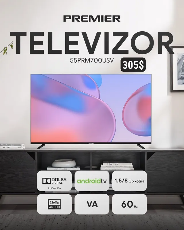 Телевизор 55 Smart 4K / PREMIER / Android / телевизор 1 Телевизор 55 Smart 4K / PREMIER / Android / телевизор 1