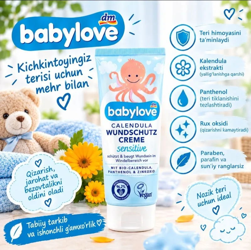 Babylove bolalar va chaqaloqlar uchun parvarish vositalari 4 Babylove bolalar va chaqaloqlar uchun parvarish vositalari 4