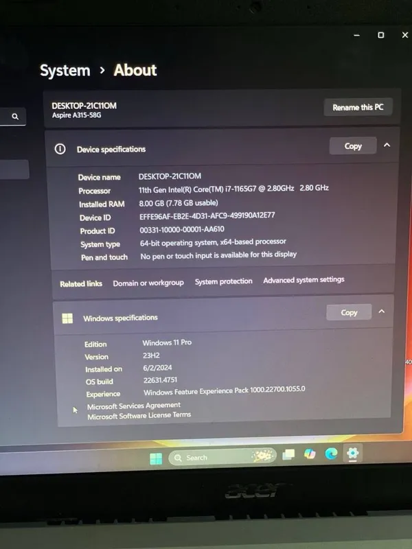 Acer Aspire A315-58G Надёжный ноутбук для учебы, работы и развлечерий! — фото 4
