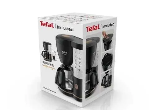 Кофеварка капельная Tefal Includeo CM533811 объемом 1,25 л, черная. 7