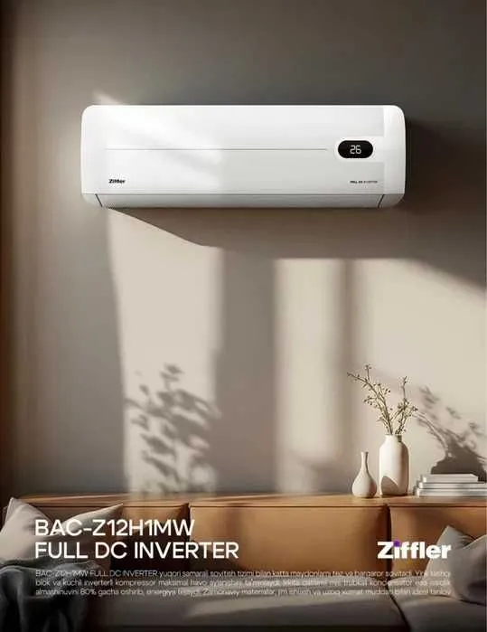Кондиционер ZIFFLER Invertor PTC TEN Golden Fin+optom va donaga — фото 1 Кондиционер ZIFFLER Invertor PTC TEN Golden Fin+optom va donaga — фото 1